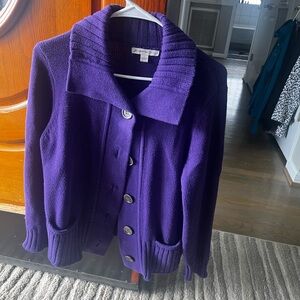 Beautiful Purple Cardigan Sweater
